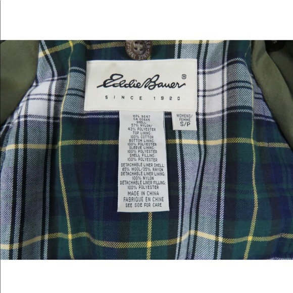 VINTAGE Eddie Bauer Courduroy Collar Wool Barn Jacket - Picture 3 of 8